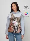 Женское худи / Кот в шарфе