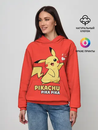 Женское худи / Pikachu Pika Pika