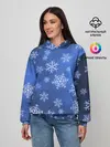 Женское худи / Снежинки.
