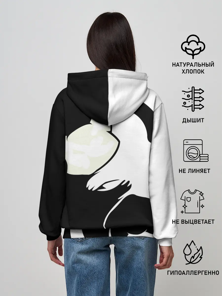 Женское худи / Инь и Янь котики