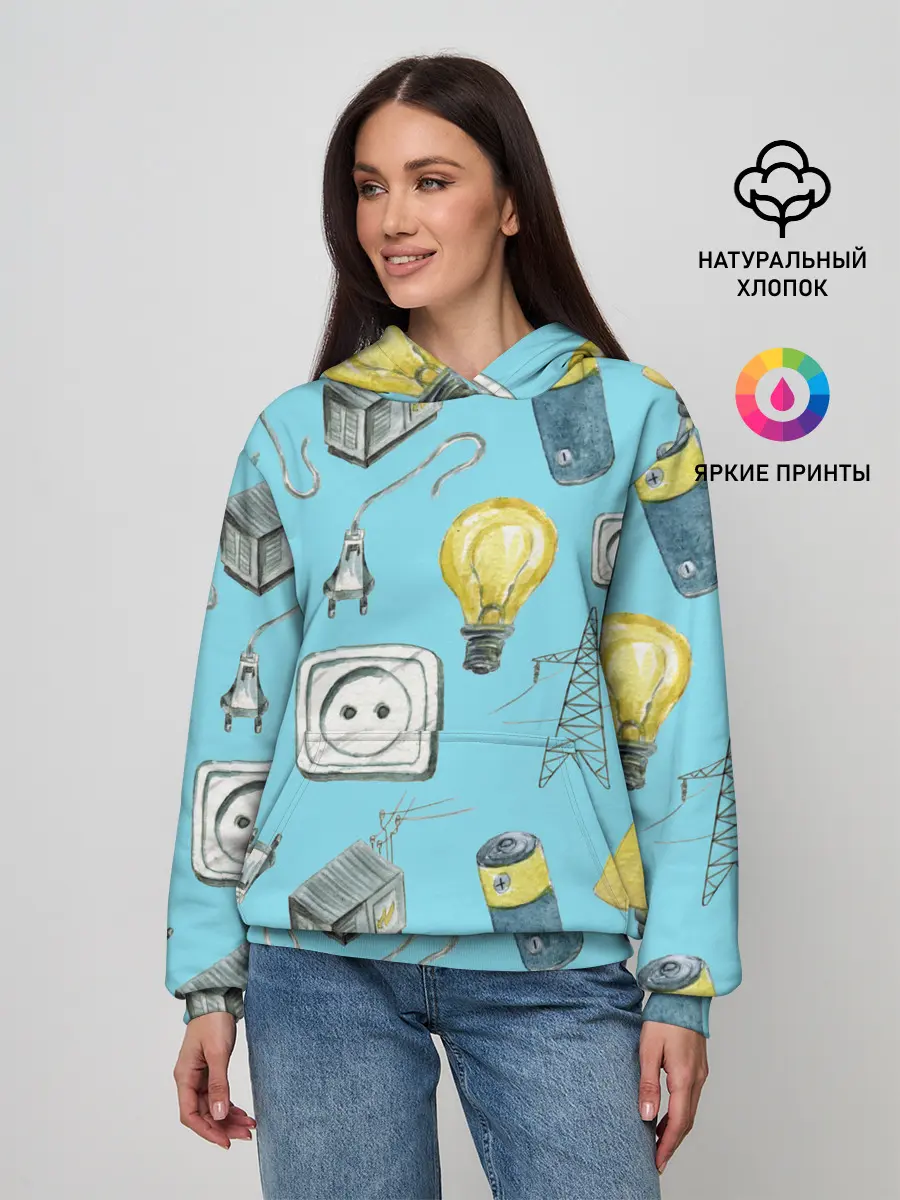 Женское худи / Electricity and wires