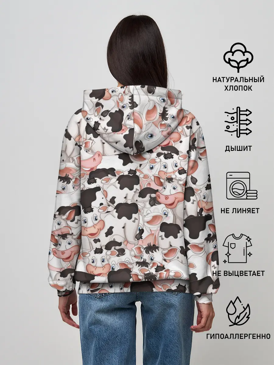Женское худи / Коровы