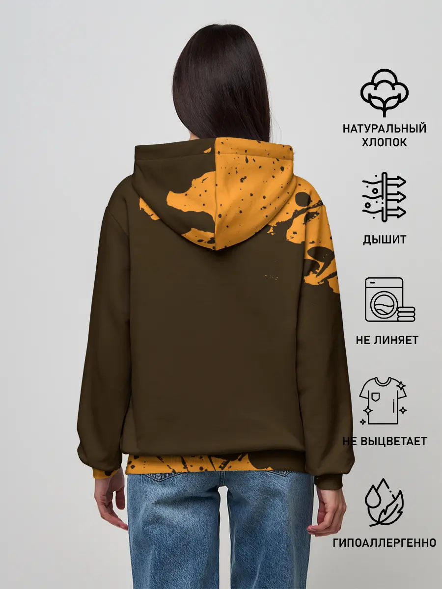 Женское худи / КОТ - FLUFF OFF / Отвали