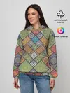 Женское худи / Мандалы лоскутный печворк