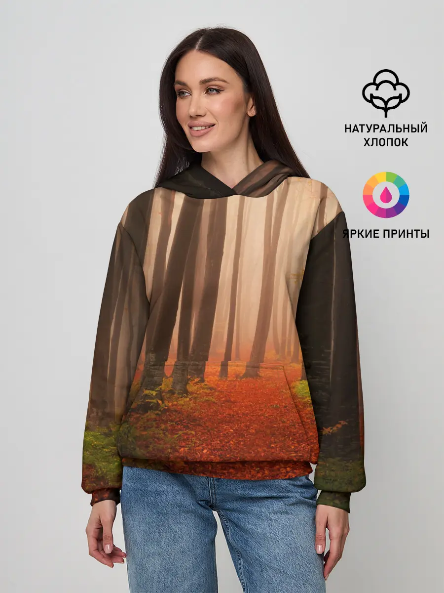Женское худи / Осенний лес