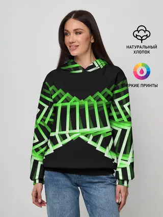 Женское худи / Неоновые квадраты