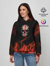 Женское худи / Череп и огонь