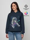 Женское худи / Космонавт с гитарой