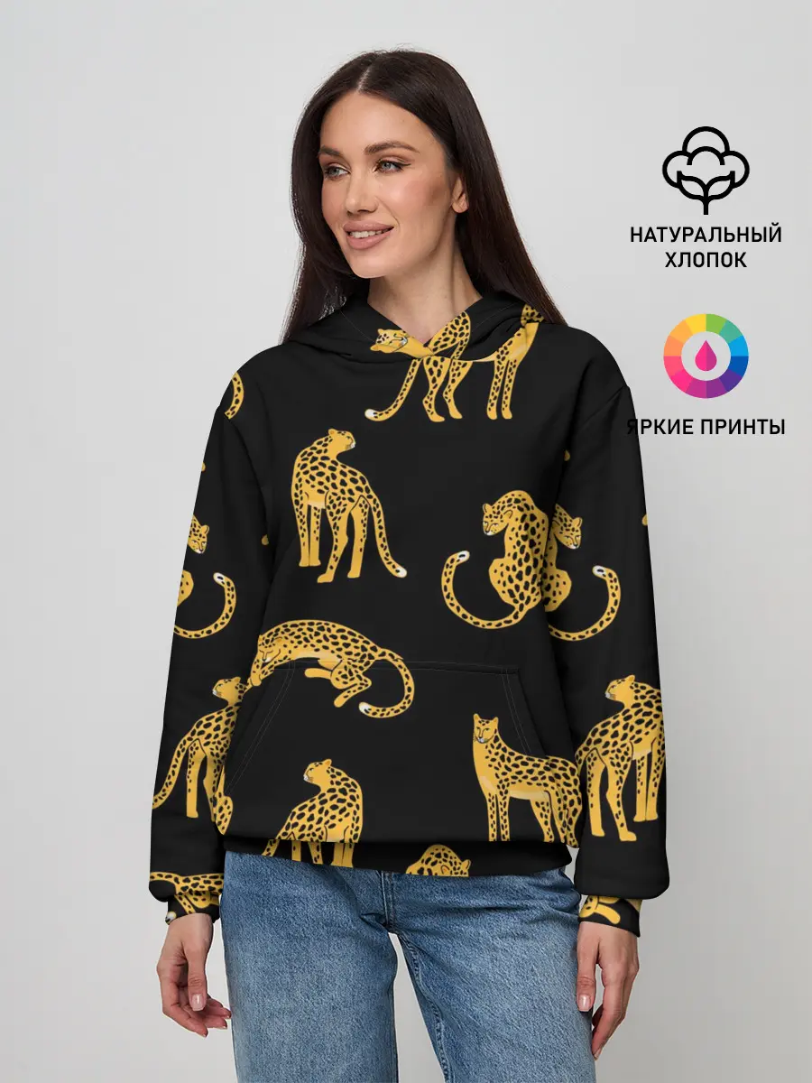 Женское худи / Леопарды