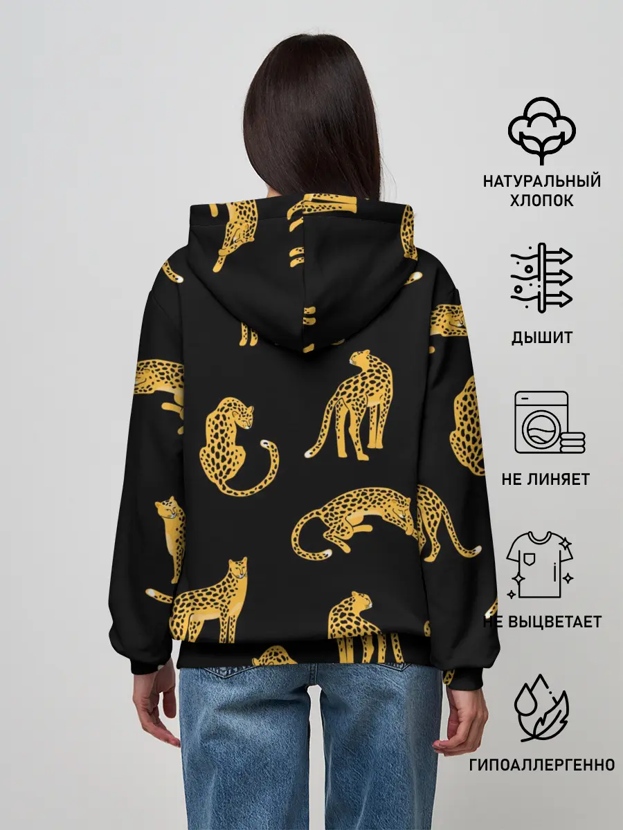 Женское худи / Леопарды