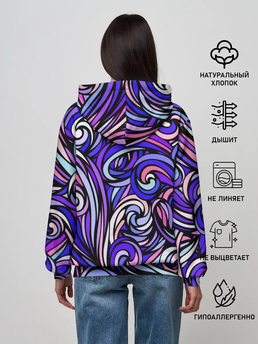 Женское худи / Волны