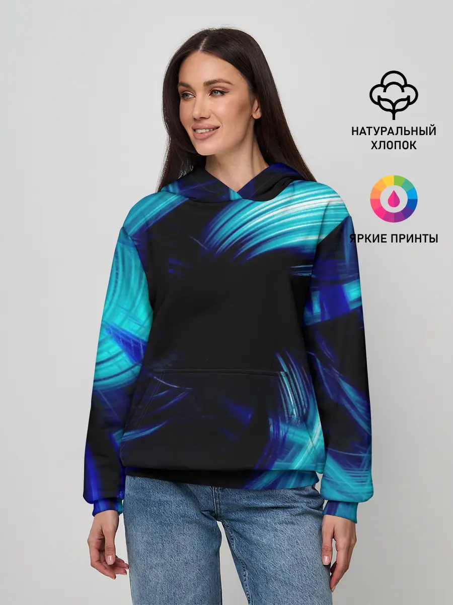 Женское худи / Неоновый вихрь