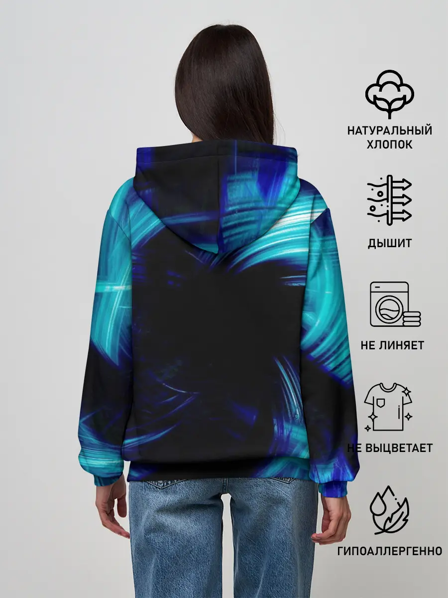 Женское худи / Неоновый вихрь