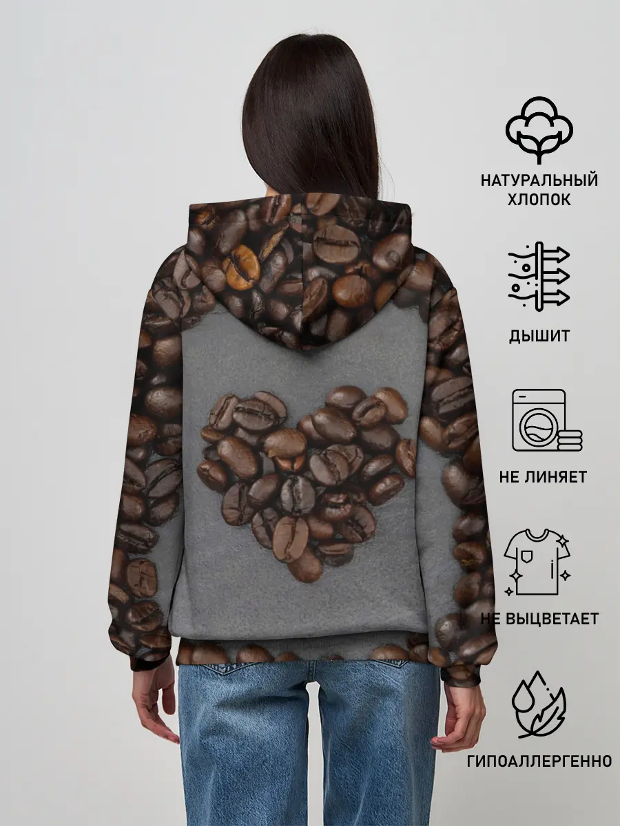 Женское худи / Люблю кофе