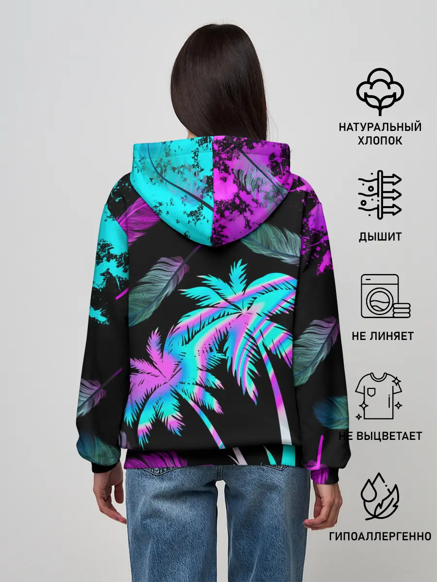 Женское худи / Неоновое лето