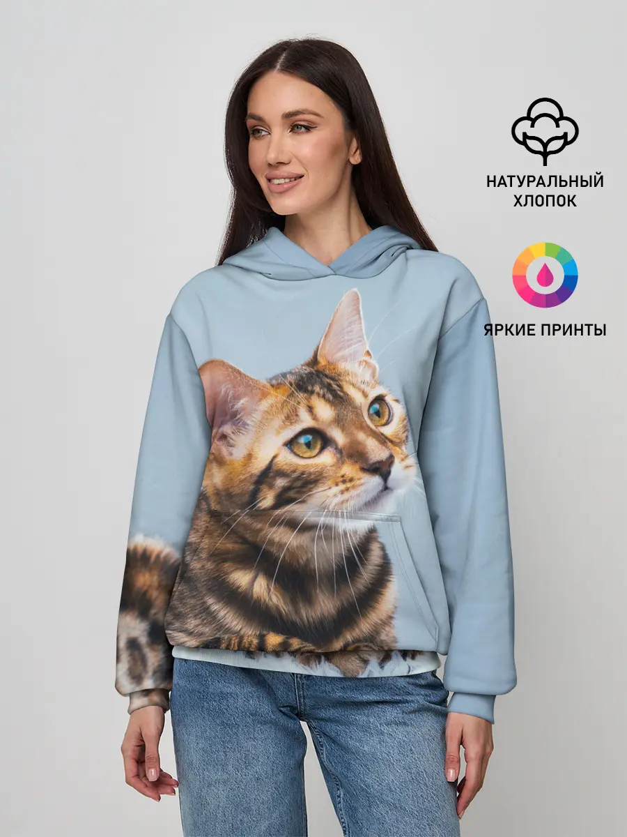 Женское худи / Бенгальский кот