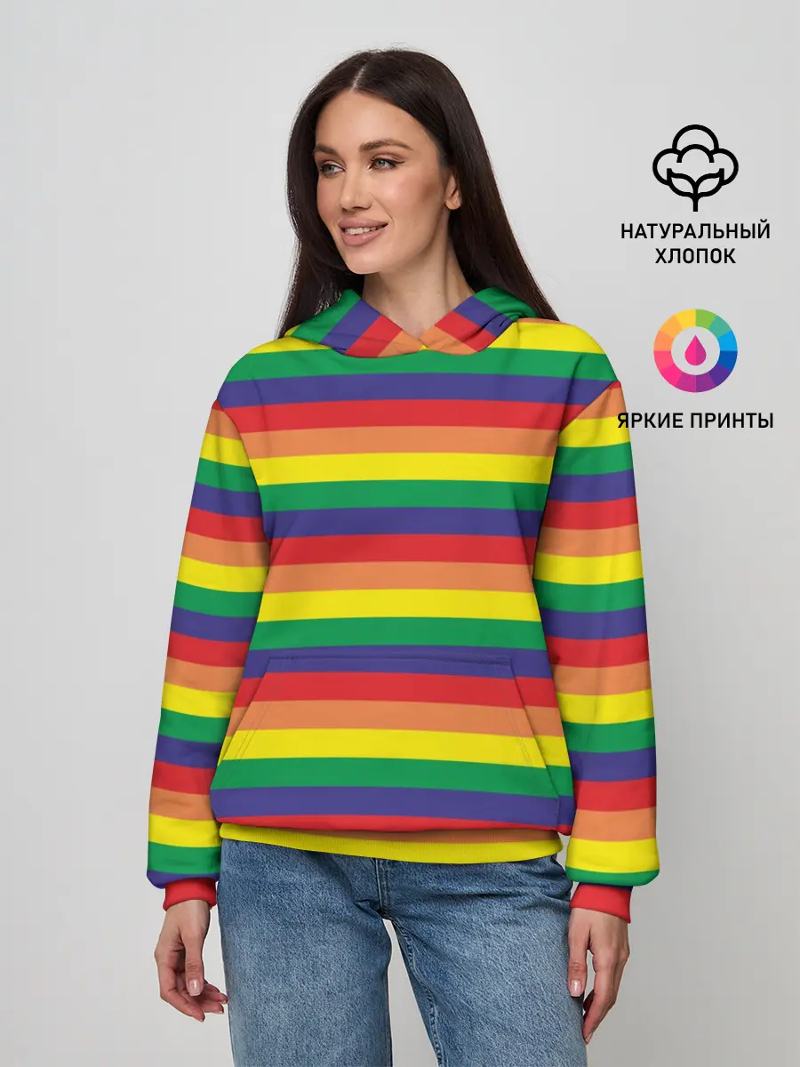 Женское худи / Радуга
