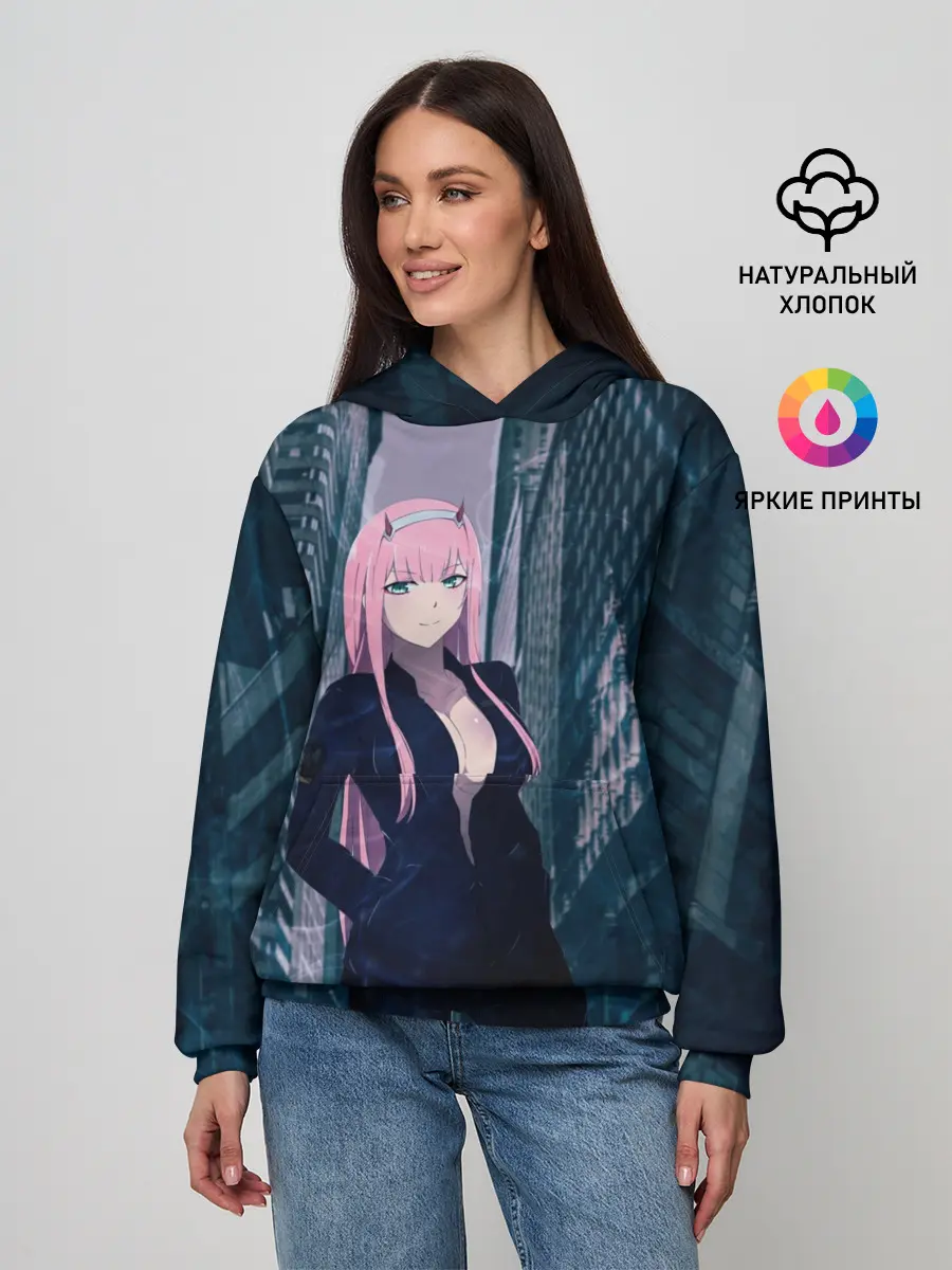 Женское худи / Zero Two в большом городе