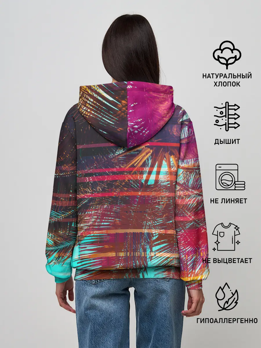 Женское худи / Palm glitch art