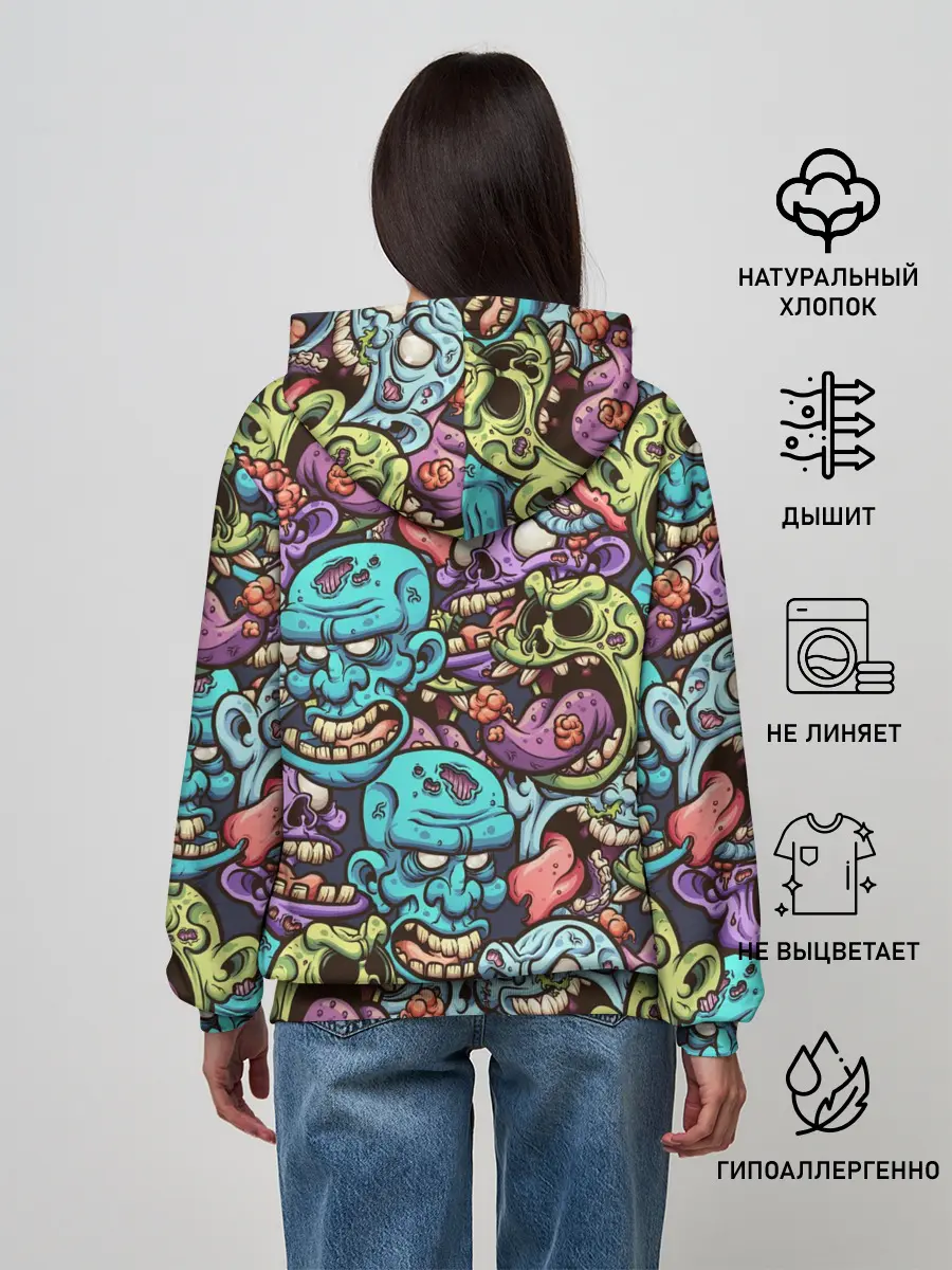 Женское худи / Зомби Паттерн