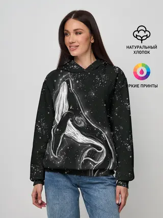 Женское худи / Космический Кит