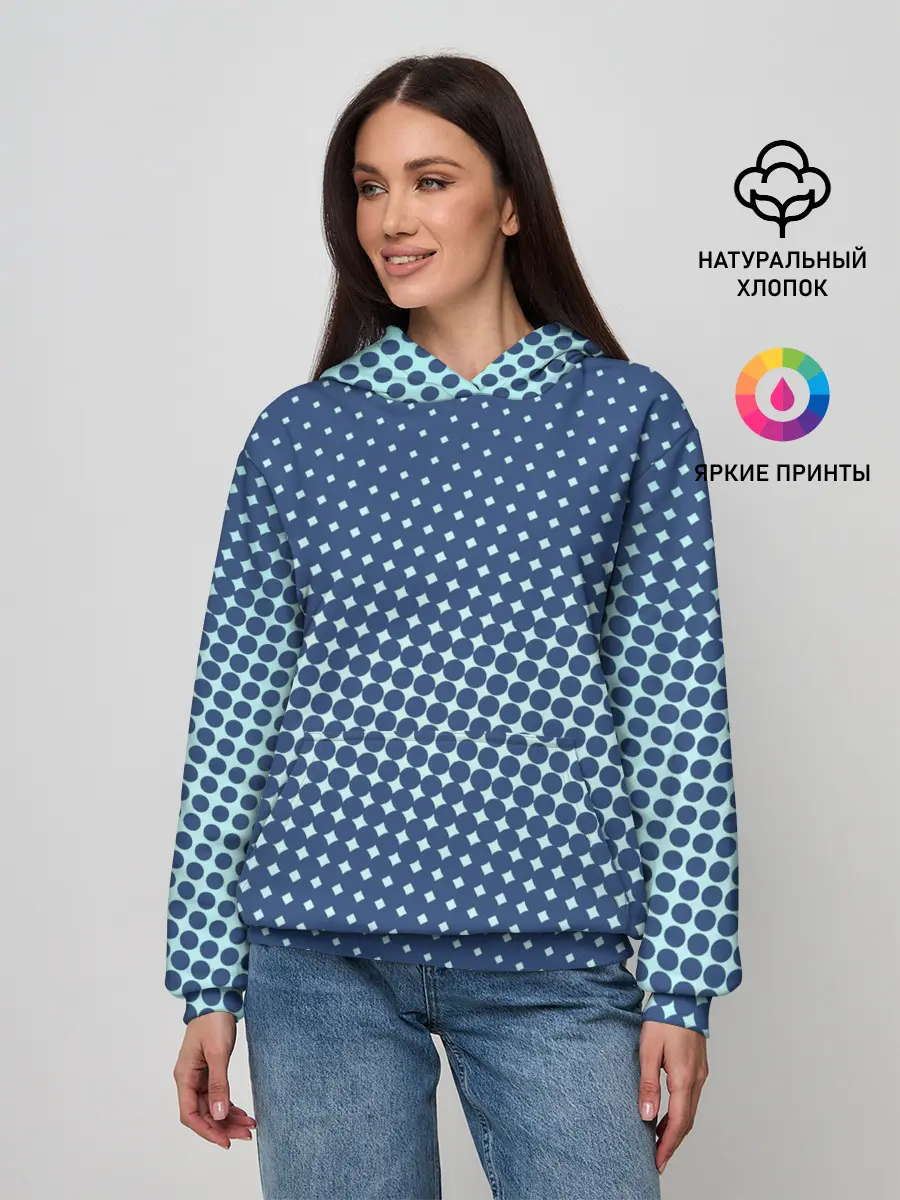 Женское худи / Хаотичный горошек