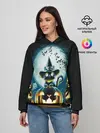 Женское худи / Хэллоуин Кот