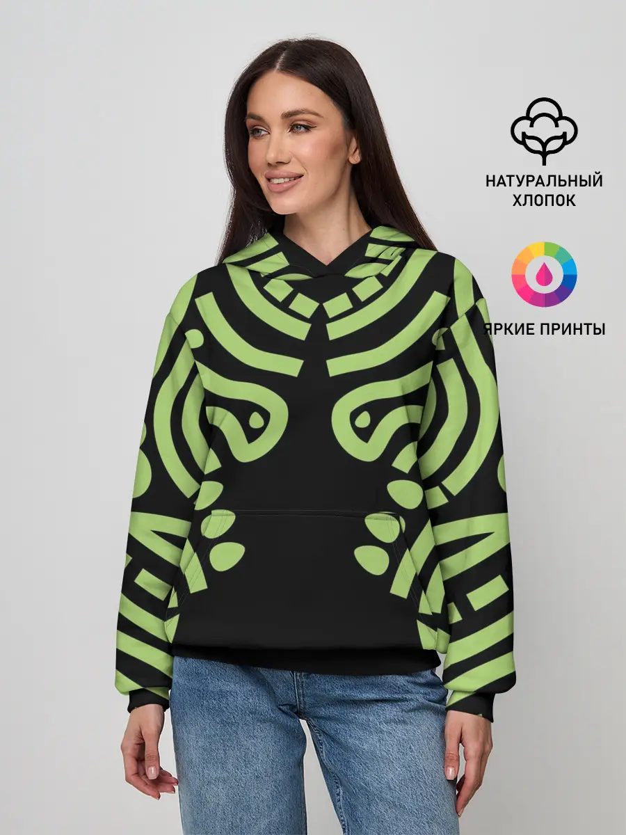 Женское худи / узор тату