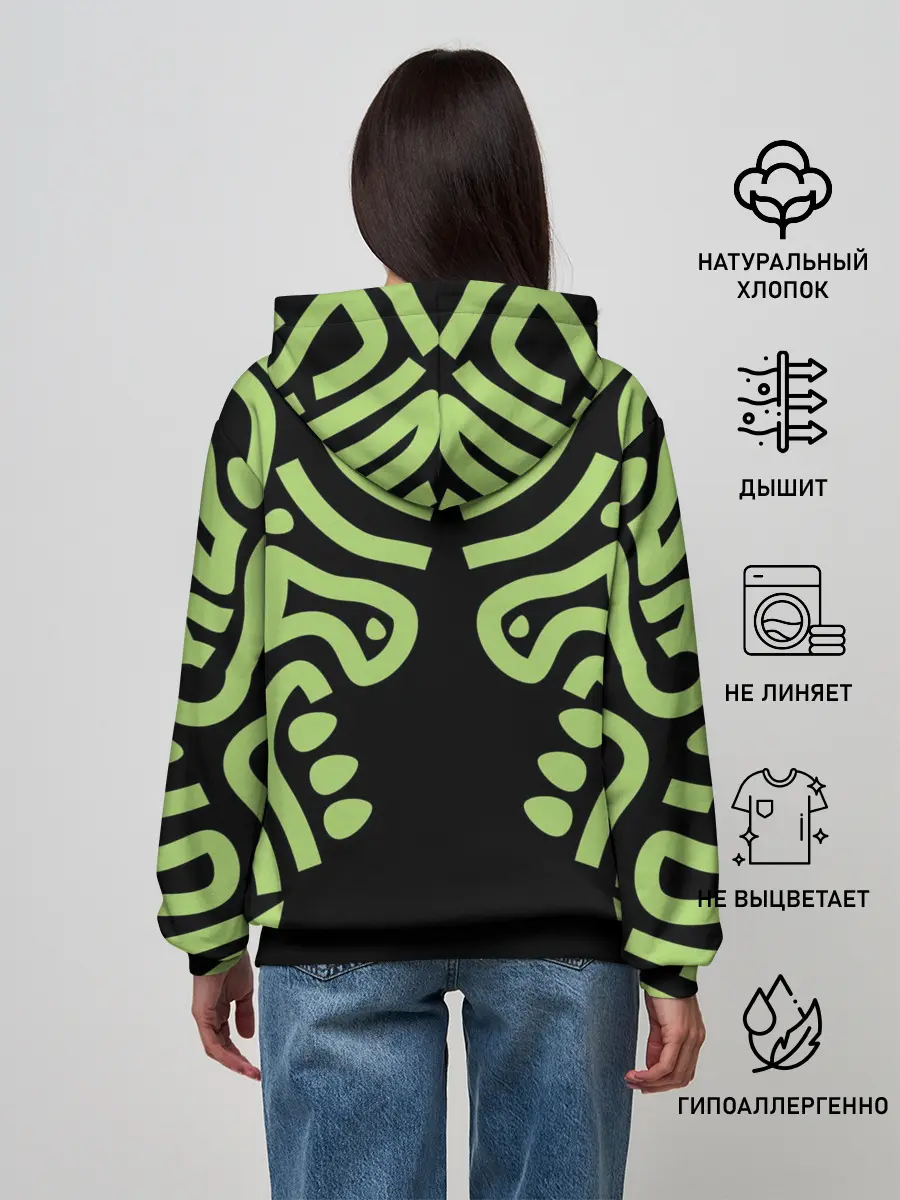 Женское худи / узор тату