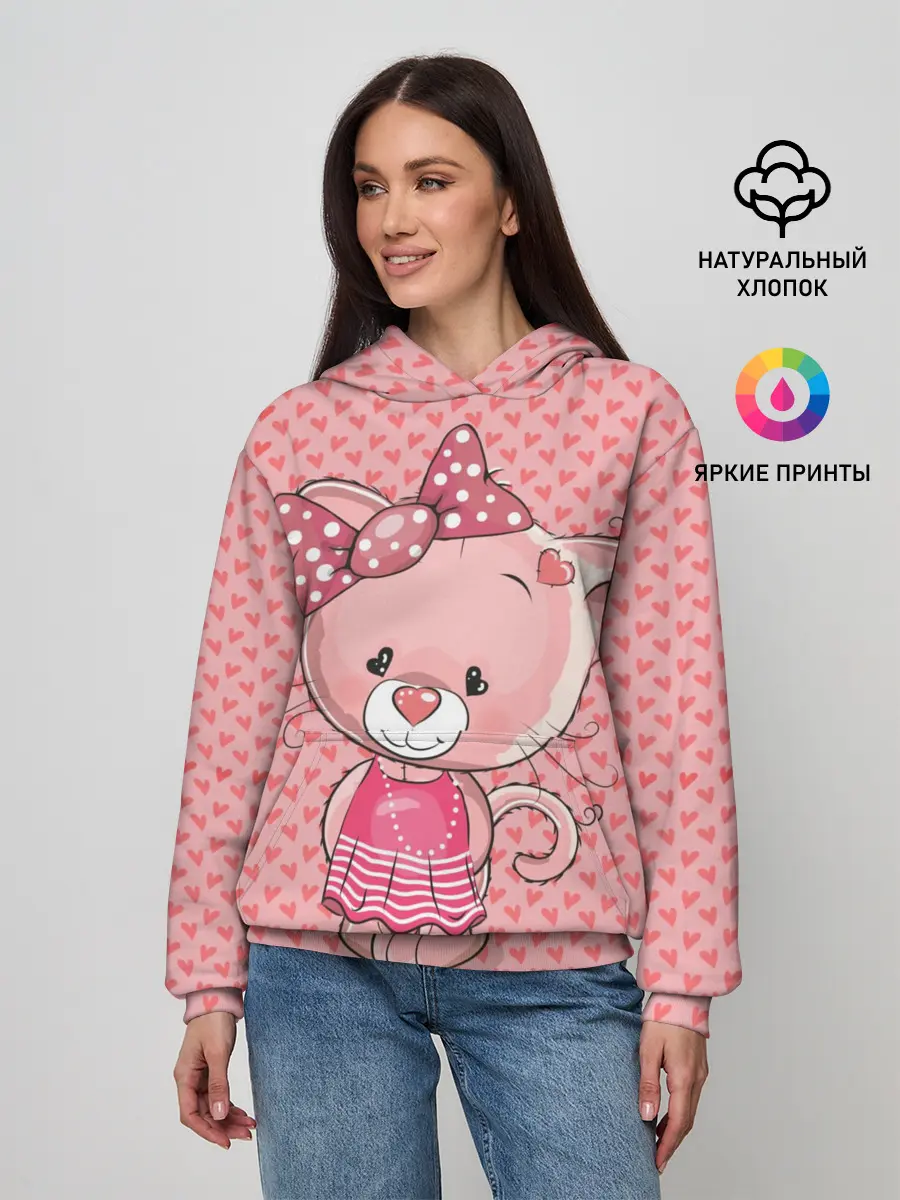 Женское худи / Котенок