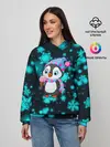 Женское худи / Новогодний пингвин
