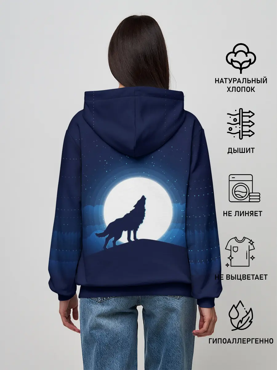 Женское худи / Воющий на луну