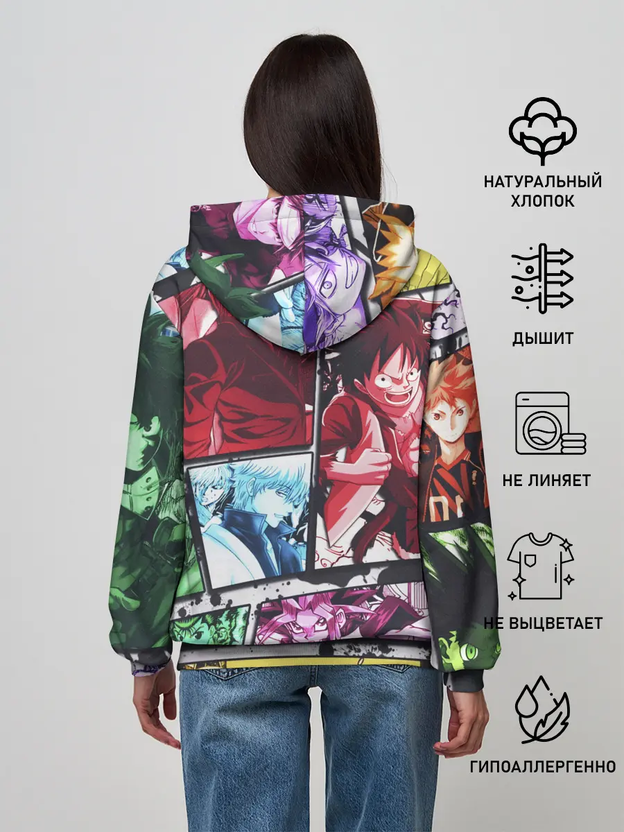 Женское худи / EPIC MAIN ANIME CHARACTERS 3D!