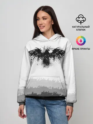 Женское худи / ЧЁРНЫЙ ВОРОН