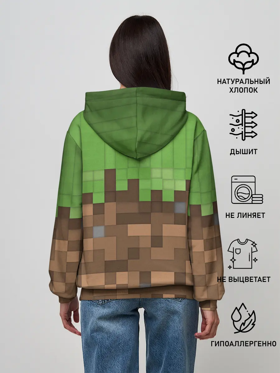 Женское худи / MineCraft | Крипер