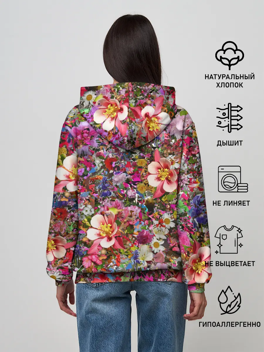 Женское худи / Разные цветы
