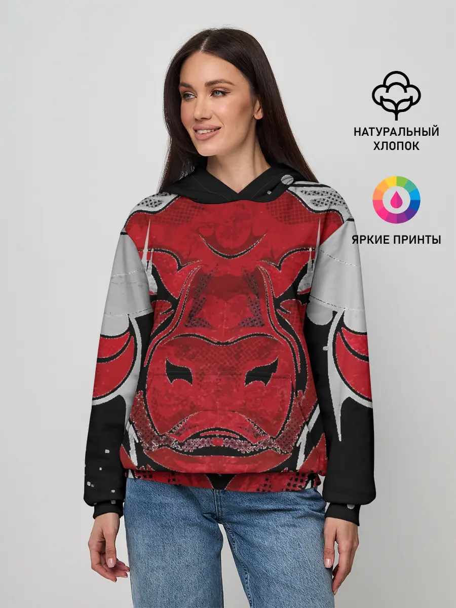 Женское худи / Красный бык