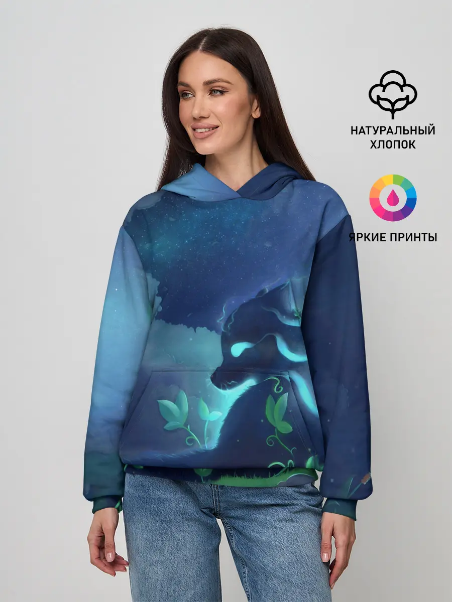 Женское худи / Панда и лиса