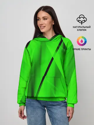 Женское худи / Зеленый неон