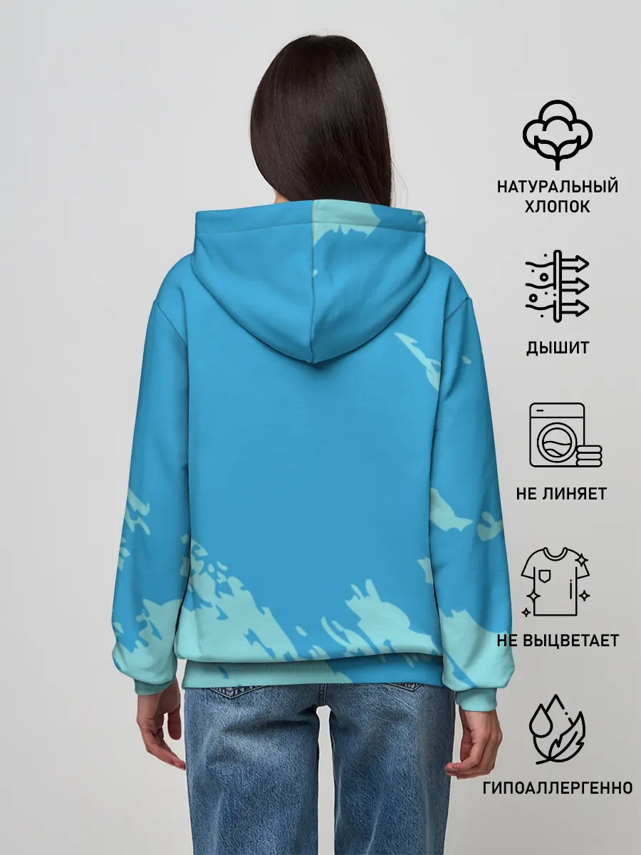 Женское худи / Море. Пальмы. Песок