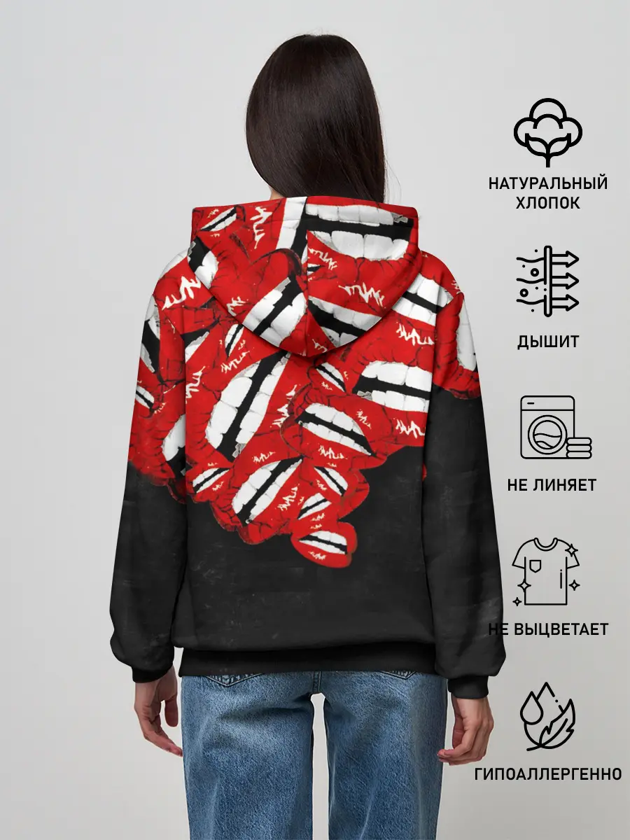 Женское худи / Губы