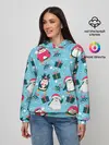 Женское худи / Новогодние Пингвины