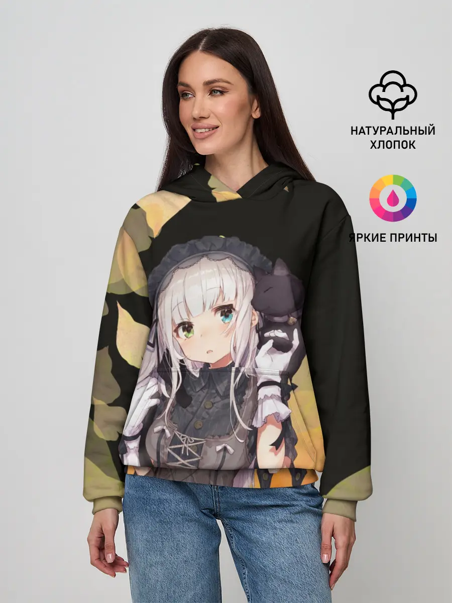 Женское худи / Аниме девушка в интересном наряде