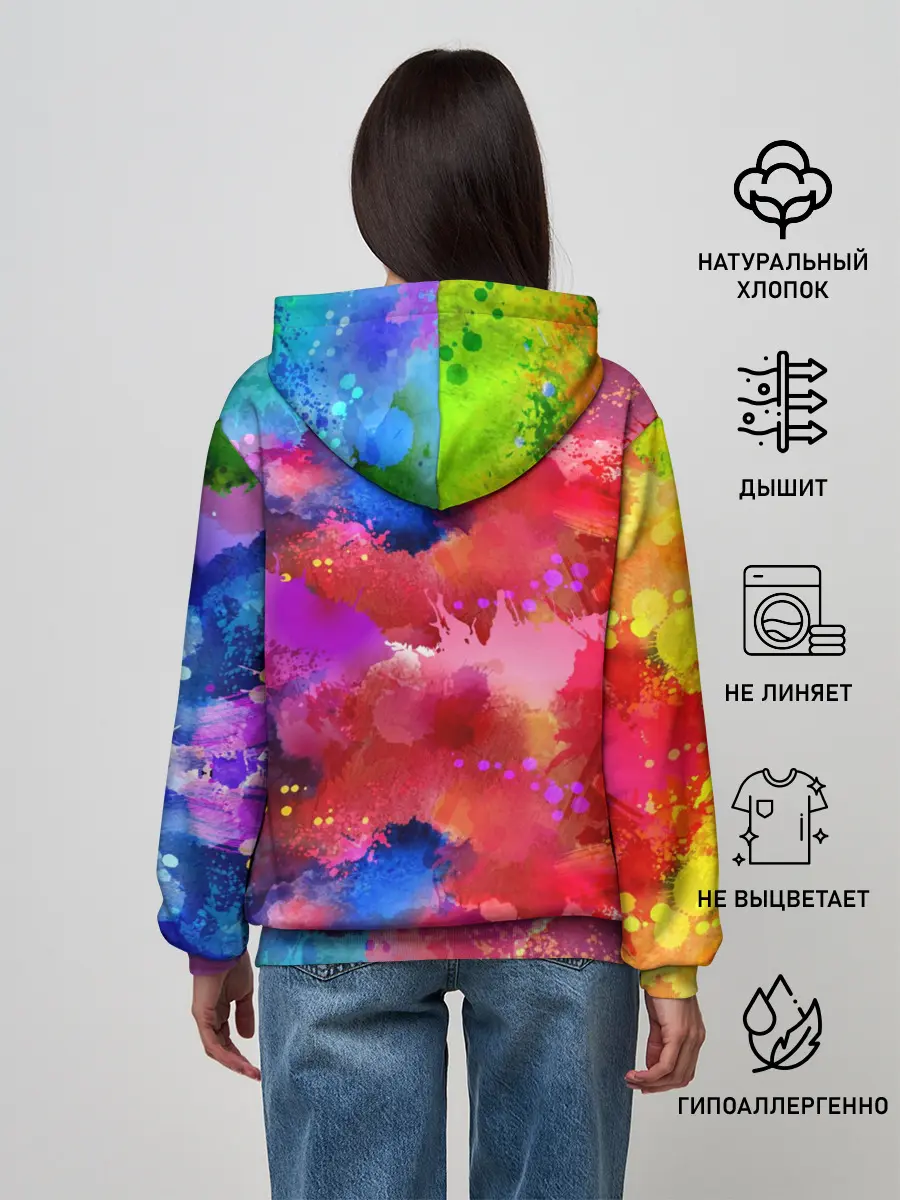 Женское худи / Брызги красок
