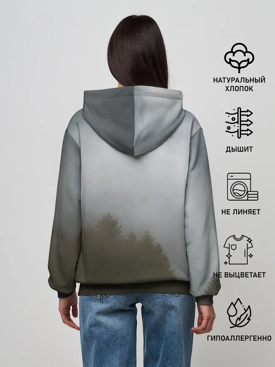 Женское худи / Орёл над лесом