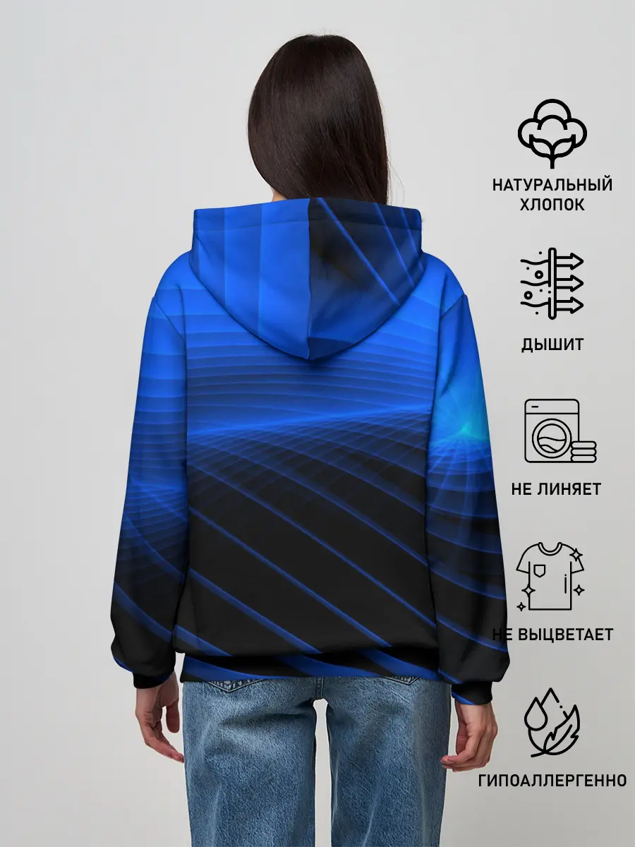 Женское худи / Неоновые лучи