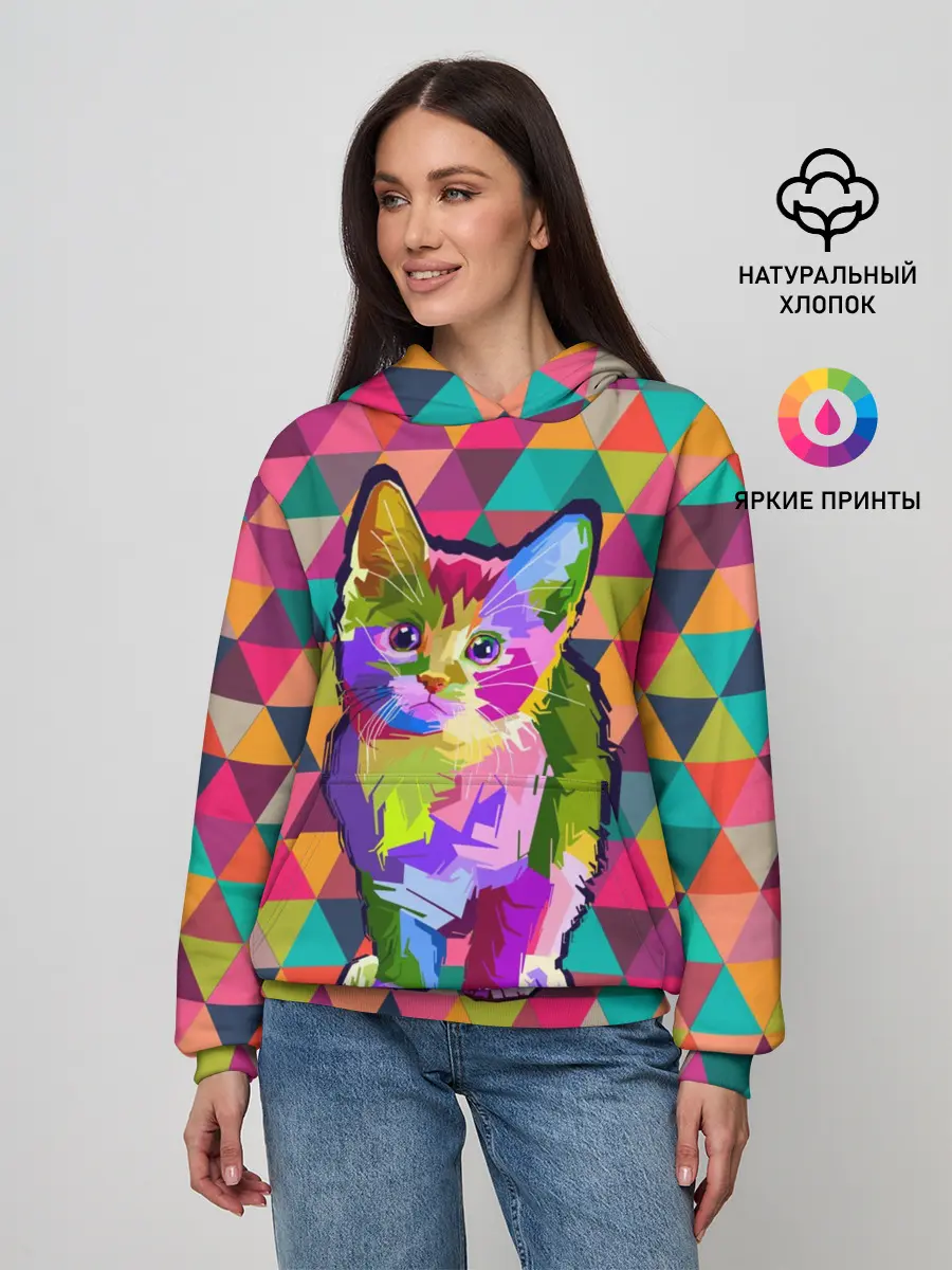 Женское худи / Котик