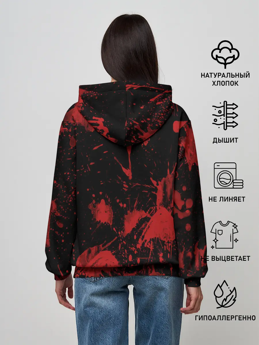 Женское худи / Пятна кровавой краски