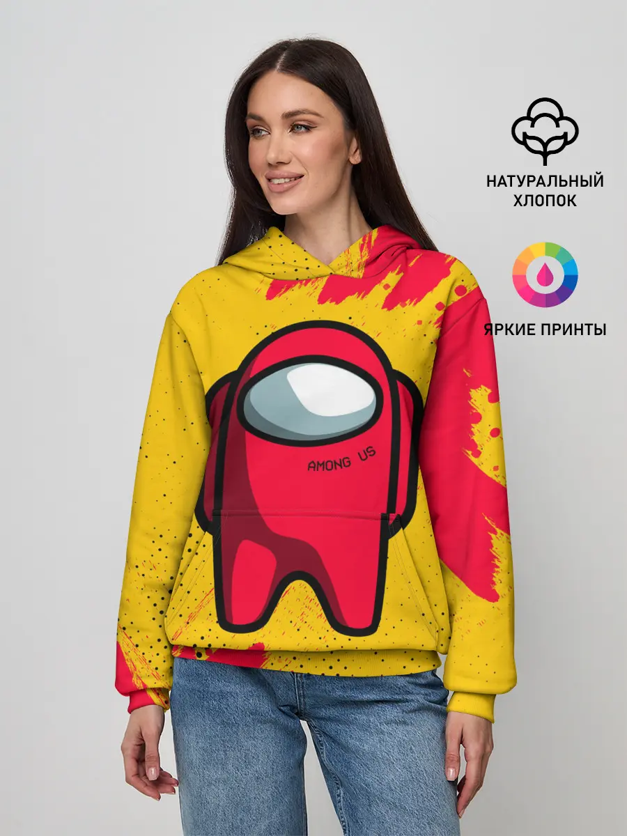 Женское худи / AMONG US - КРАСНЫЙ