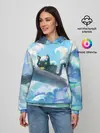Женское худи / Снежный котенок
